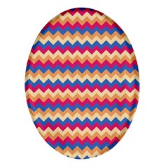 Zigzag-pattern-seamless-zig-zag-background-color Oval Glass Fridge Magnet (4 Pack)