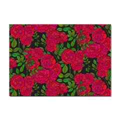 Seamless-pattern-with-colorful-bush-roses Sticker A4 (100 Pack) by uniart180623