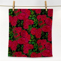 Seamless-pattern-with-colorful-bush-roses Face Towel by uniart180623