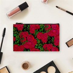 Seamless-pattern-with-colorful-bush-roses Cosmetic Bag (small) by uniart180623