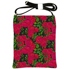 Seamless-pattern-with-colorful-bush-roses Shoulder Sling Bag by uniart180623