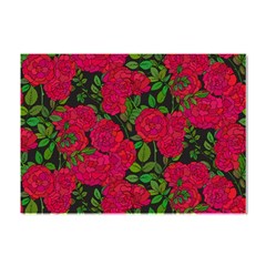 Seamless-pattern-with-colorful-bush-roses Crystal Sticker (a4) by uniart180623