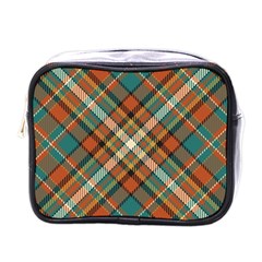 Tartan-scotland-seamless-plaid-pattern-vector-retro-background-fabric-vintage-check-color-square-geo Mini Toiletries Bag (one Side) by uniart180623