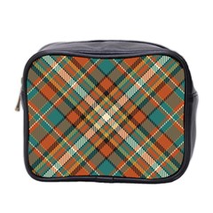 Tartan-scotland-seamless-plaid-pattern-vector-retro-background-fabric-vintage-check-color-square-geo Mini Toiletries Bag (two Sides) by uniart180623