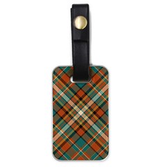 Tartan-scotland-seamless-plaid-pattern-vector-retro-background-fabric-vintage-check-color-square-geo Luggage Tag (one Side) by uniart180623