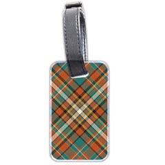 Tartan-scotland-seamless-plaid-pattern-vector-retro-background-fabric-vintage-check-color-square-geo Luggage Tag (two Sides) by uniart180623