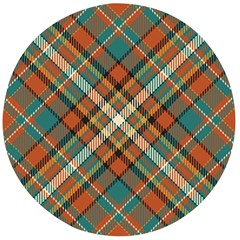 Tartan-scotland-seamless-plaid-pattern-vector-retro-background-fabric-vintage-check-color-square-geo Wooden Bottle Opener (round) by uniart180623