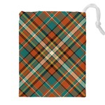 Tartan-scotland-seamless-plaid-pattern-vector-retro-background-fabric-vintage-check-color-square-geo Drawstring Pouch (5XL) Front