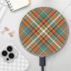 Tartan-scotland-seamless-plaid-pattern-vector-retro-background-fabric-vintage-check-color-square-geo Wireless Fast Charger(white) by uniart180623