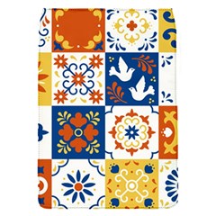 Mexican-talavera-pattern-ceramic-tiles-with-flower-leaves-bird-ornaments-traditional-majolica-style- Removable Flap Cover (s)