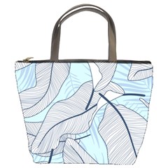 Tropical Flower Seamless Pattern Bucket Bag by uniart180623