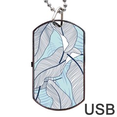 Tropical Flower Seamless Pattern Dog Tag Usb Flash (one Side) by uniart180623