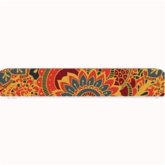 Bright-seamless-pattern-with-paisley-mehndi-elements-hand-drawn-wallpaper-with-floral-traditional Small Bar Mat by uniart180623