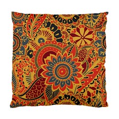 Bright-seamless-pattern-with-paisley-mehndi-elements-hand-drawn-wallpaper-with-floral-traditional Standard Cushion Case (one Side) by uniart180623