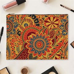 Bright-seamless-pattern-with-paisley-mehndi-elements-hand-drawn-wallpaper-with-floral-traditional Cosmetic Bag (xl) by uniart180623