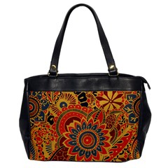 Bright-seamless-pattern-with-paisley-mehndi-elements-hand-drawn-wallpaper-with-floral-traditional Oversize Office Handbag by uniart180623