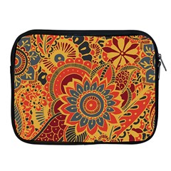 Bright-seamless-pattern-with-paisley-mehndi-elements-hand-drawn-wallpaper-with-floral-traditional Apple Ipad 2/3/4 Zipper Cases by uniart180623