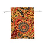 Bright-seamless-pattern-with-paisley-mehndi-elements-hand-drawn-wallpaper-with-floral-traditional Lightweight Drawstring Pouch (S) Front