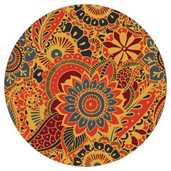 Bright-seamless-pattern-with-paisley-mehndi-elements-hand-drawn-wallpaper-with-floral-traditional Round Trivet