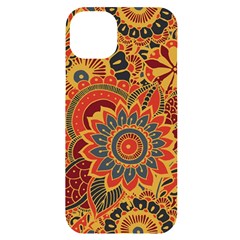 Bright-seamless-pattern-with-paisley-mehndi-elements-hand-drawn-wallpaper-with-floral-traditional Iphone 14 Plus Black Uv Print Case