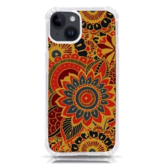 Bright-seamless-pattern-with-paisley-mehndi-elements-hand-drawn-wallpaper-with-floral-traditional Iphone 14 Tpu Uv Print Case