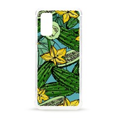 Seamless-pattern-with-cucumber-slice-flower-colorful-hand-drawn-background-with-vegetables-wallpaper Samsung Galaxy S20 6 2 Inch Tpu Uv Case by uniart180623