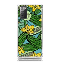 Seamless-pattern-with-cucumber-slice-flower-colorful-hand-drawn-background-with-vegetables-wallpaper Samsung Galaxy Note 20 Tpu Uv Case by uniart180623