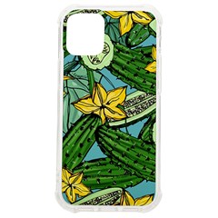 Seamless-pattern-with-cucumber-slice-flower-colorful-hand-drawn-background-with-vegetables-wallpaper Iphone 12 Mini Tpu Uv Print Case	 by uniart180623