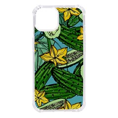 Seamless-pattern-with-cucumber-slice-flower-colorful-hand-drawn-background-with-vegetables-wallpaper Iphone 14 Tpu Uv Print Case