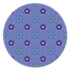 Floral-seamless-pattern Magnet 5  (round)