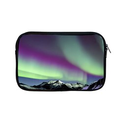 Aurora Stars Sky Mountains Snow Aurora Borealis Apple Macbook Pro 13  Zipper Case by uniart180623