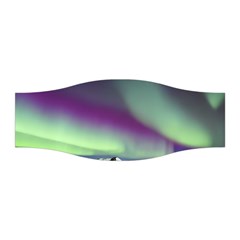 Aurora Stars Sky Mountains Snow Aurora Borealis Stretchable Headband by uniart180623