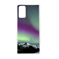 Aurora Stars Sky Mountains Snow Aurora Borealis Samsung Galaxy Note 20 Tpu Uv Case by uniart180623