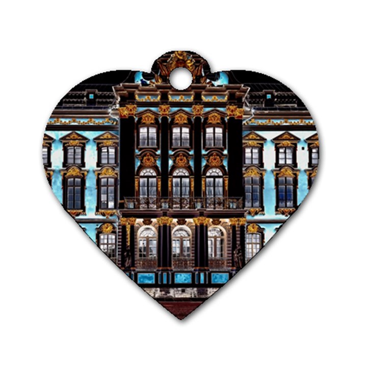 Catherine-s-palace-st-petersburg Dog Tag Heart (One Side)