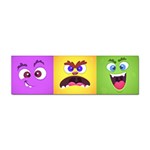 Monsters-emotions-scary-faces-masks-with-mouth-eyes-aliens-monsters-emoticon-set Sticker Bumper (10 pack) Front