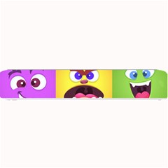 Monsters-emotions-scary-faces-masks-with-mouth-eyes-aliens-monsters-emoticon-set Small Bar Mat by uniart180623