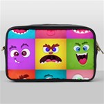 Monsters-emotions-scary-faces-masks-with-mouth-eyes-aliens-monsters-emoticon-set Toiletries Bag (One Side) Front