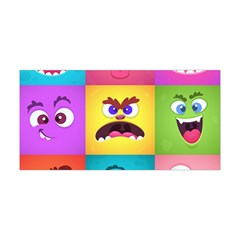 Monsters-emotions-scary-faces-masks-with-mouth-eyes-aliens-monsters-emoticon-set Yoga Headband by uniart180623