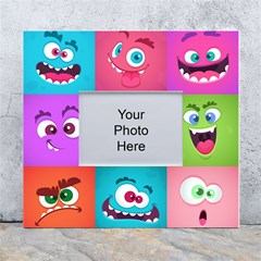 Monsters-emotions-scary-faces-masks-with-mouth-eyes-aliens-monsters-emoticon-set White Wall Photo Frame 5  X 7  by uniart180623