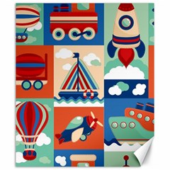 Toy-transport-cartoon-seamless-pattern-with-airplane-aerostat-sail-yacht-vector-illustration Canvas 20  X 24  by uniart180623