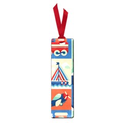 Toy-transport-cartoon-seamless-pattern-with-airplane-aerostat-sail-yacht-vector-illustration Small Book Marks by uniart180623