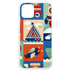 Toy-transport-cartoon-seamless-pattern-with-airplane-aerostat-sail-yacht-vector-illustration Iphone 12/12 Pro Tpu Uv Print Case by uniart180623