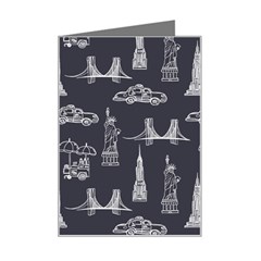 New York City Nyc Pattern Mini Greeting Card