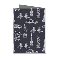 New York City Nyc Pattern Mini Greeting Cards (pkg Of 8) by uniart180623