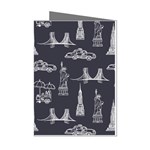 New York City Nyc Pattern Mini Greeting Cards (Pkg of 8) Left