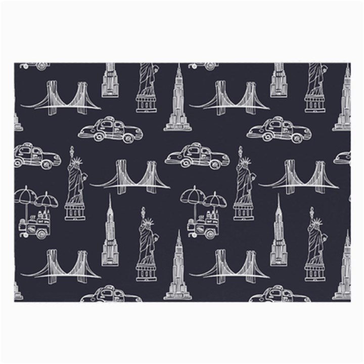 New York City Nyc Pattern Large Glasses Cloth