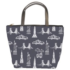 New York City Nyc Pattern Bucket Bag