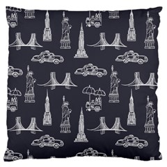 New York City Nyc Pattern Large Cushion Case (two Sides) by uniart180623