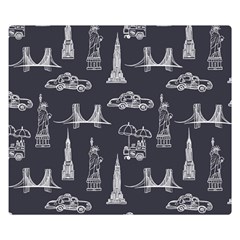 New York City Nyc Pattern Two Sides Premium Plush Fleece Blanket (small) by uniart180623