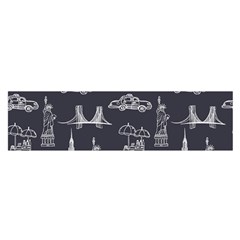 New York City Nyc Pattern Oblong Satin Scarf (16  X 60 ) by uniart180623